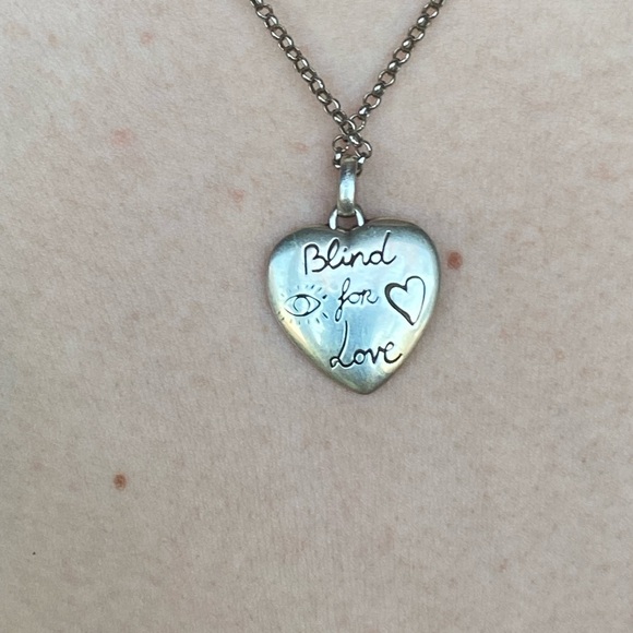Authentic Blind For Love Gucci Pendant Necklace - Picture 2 of 8